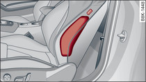 Location of side airbag in driver's seat